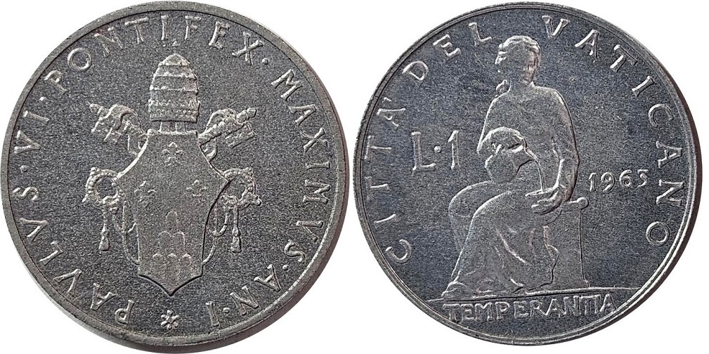 1963 Vatican 1 Lira